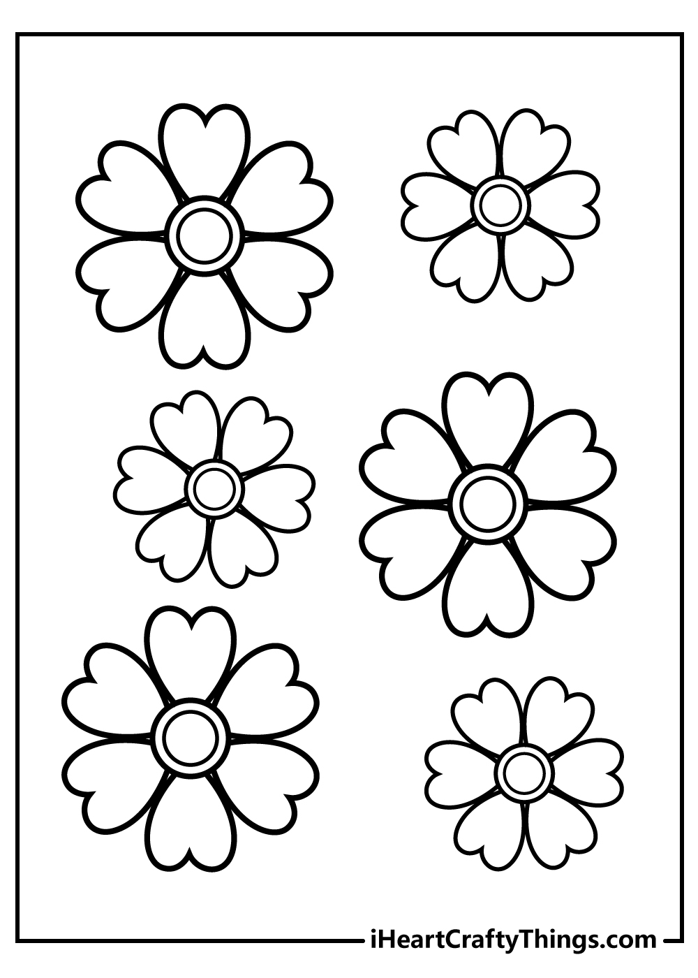 Coloring Pages Easy Flowers