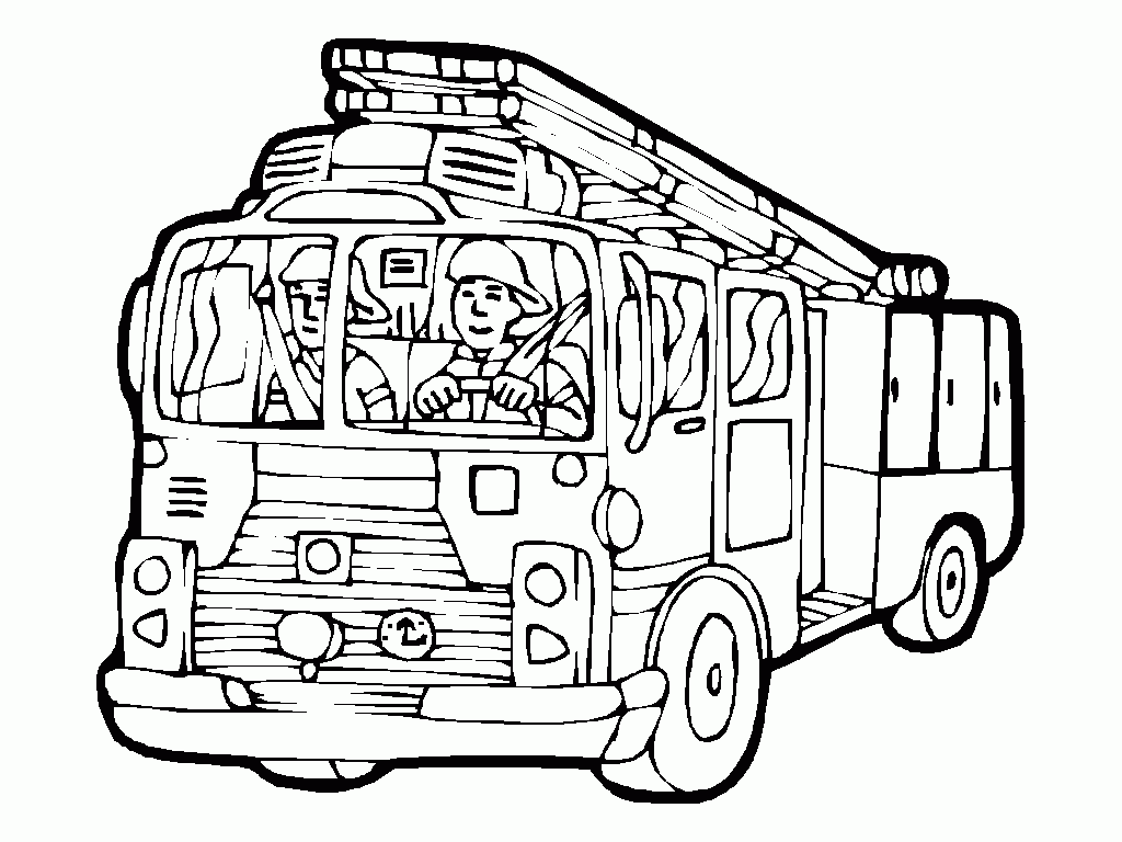 Coloring Pages Fire Truck Printable