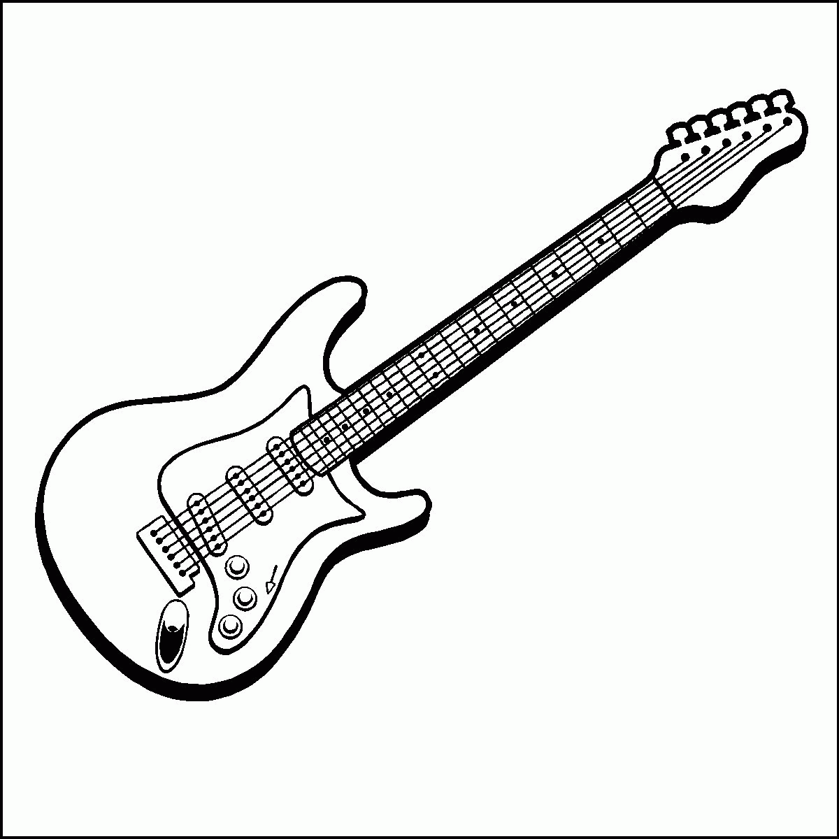 Coloring Pages Guitar Coloring Home