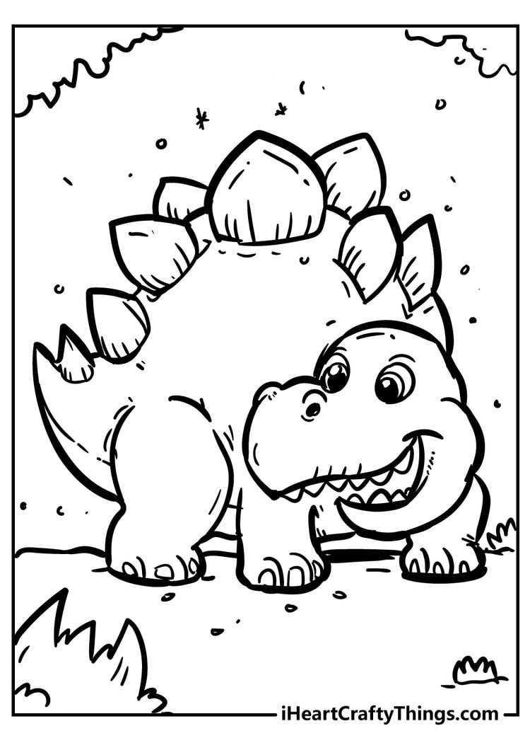 Coloring Pages I Heart Crafty Things Dinosaur Coloring 57 OFF