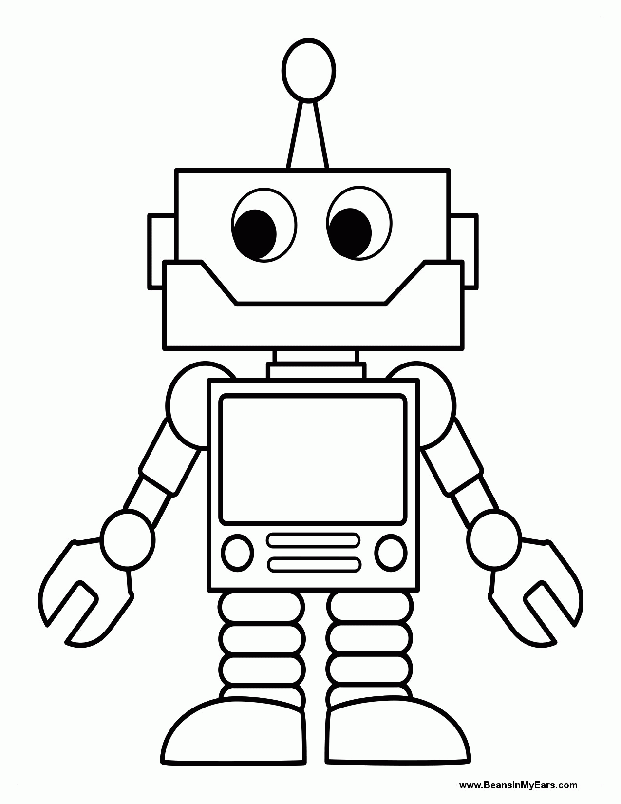 Coloring Pages Of Robots To Print Coloring Home