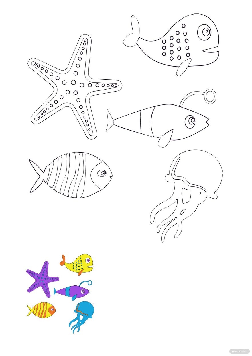 sea animal coloring pages printable free
