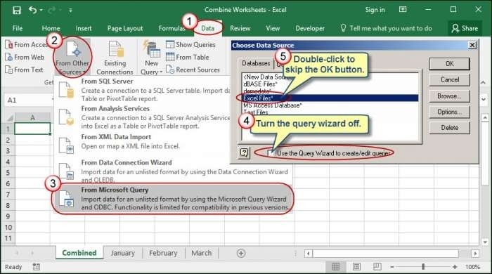 Combining Worksheets In Excel 2013 Worksheets Master