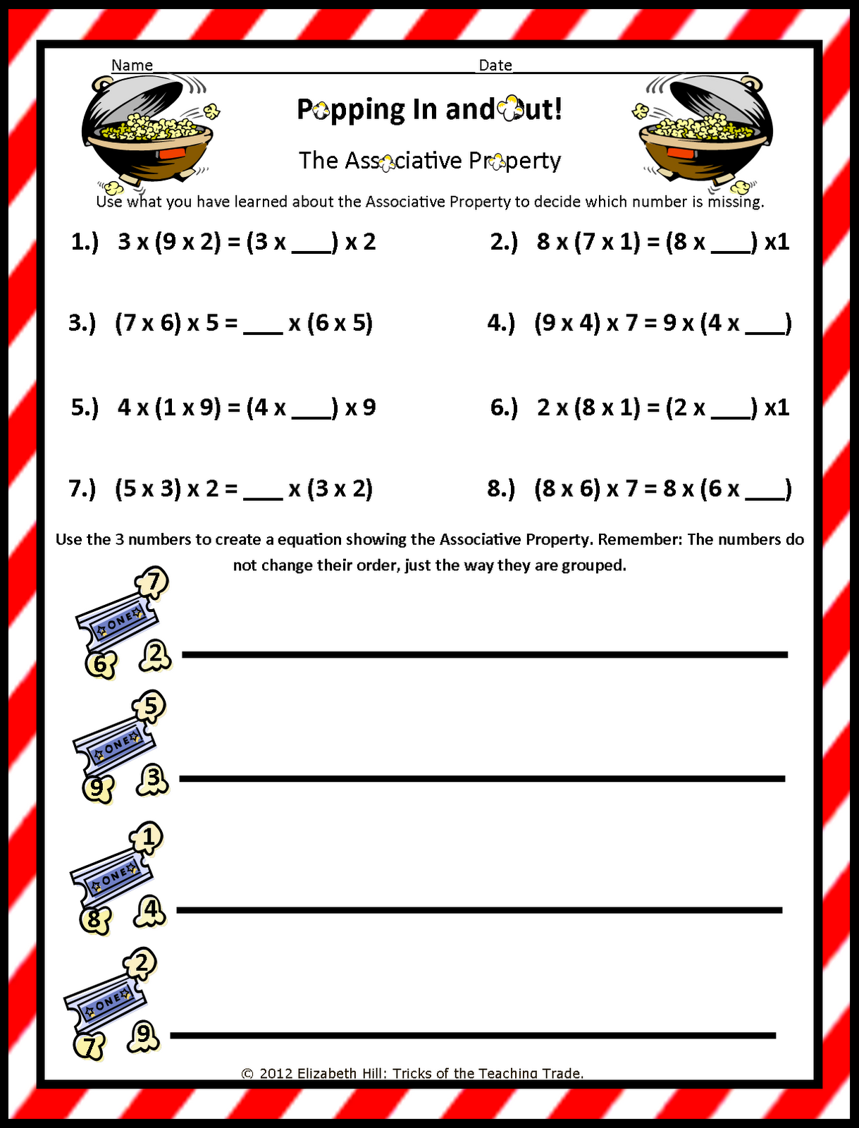 Commutative Property Of Multiplication Worksheets Multiplication