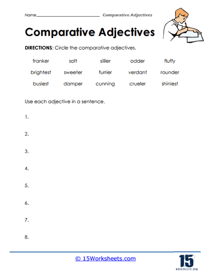 Comparative Adjectives Worksheets 15 Worksheets Worksheets Library