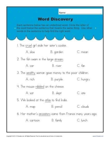 Context Clues Worksheets Grade 2 Worksheets Master