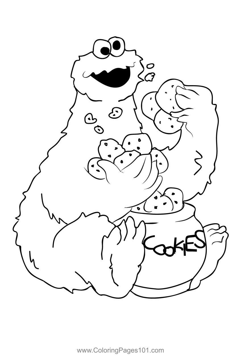 Cookie Monster Color Page