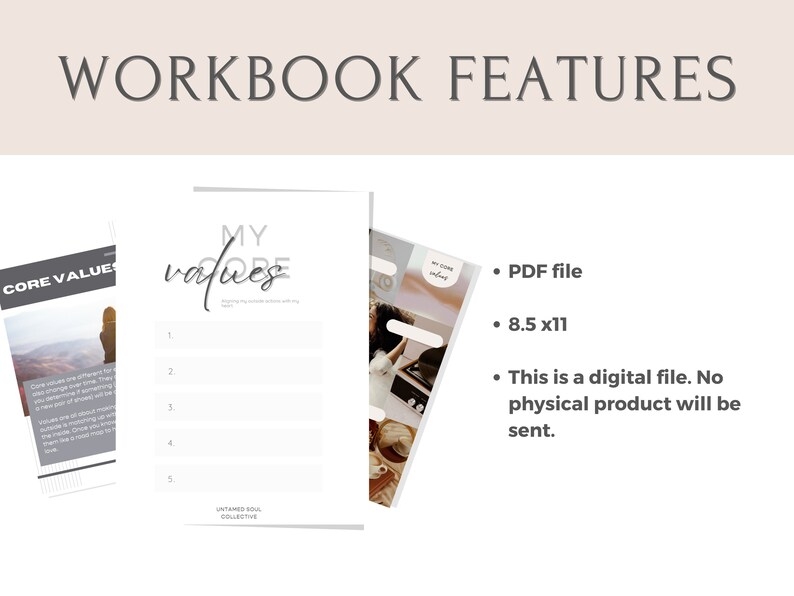 Core Value Worksheet Value Printable Value For Teen Women Etsy