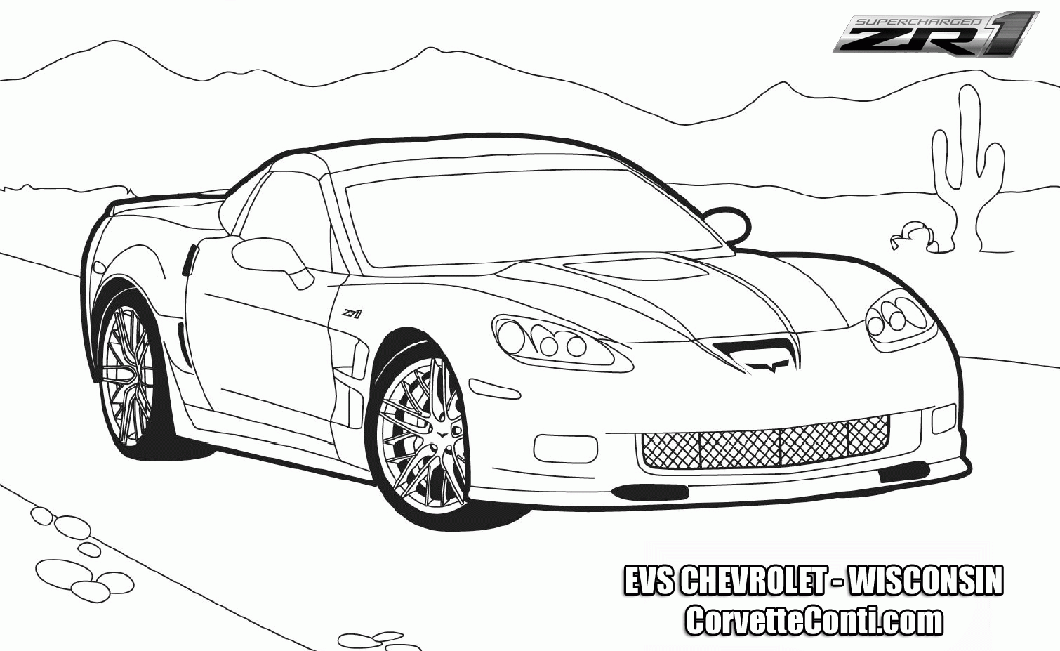 Corvette Coloring Page Coloring Home