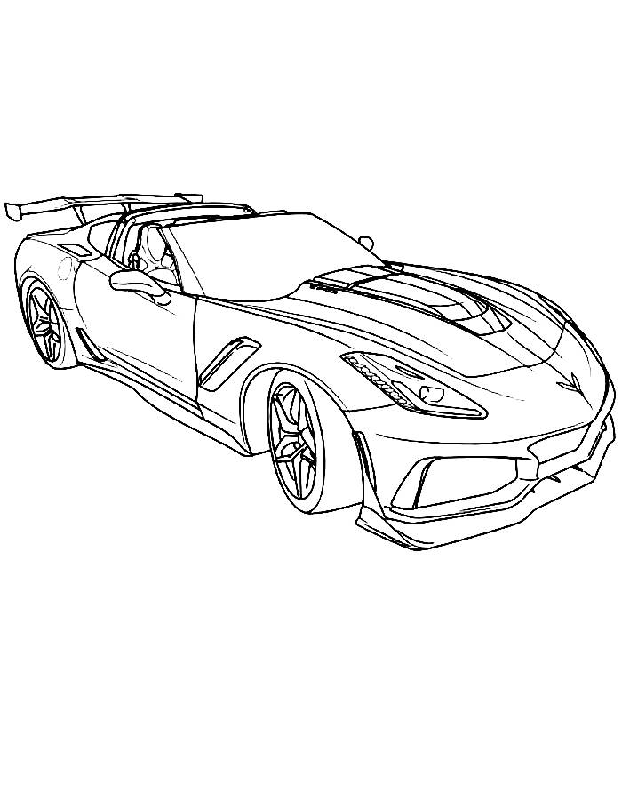 Corvette Coloring Page