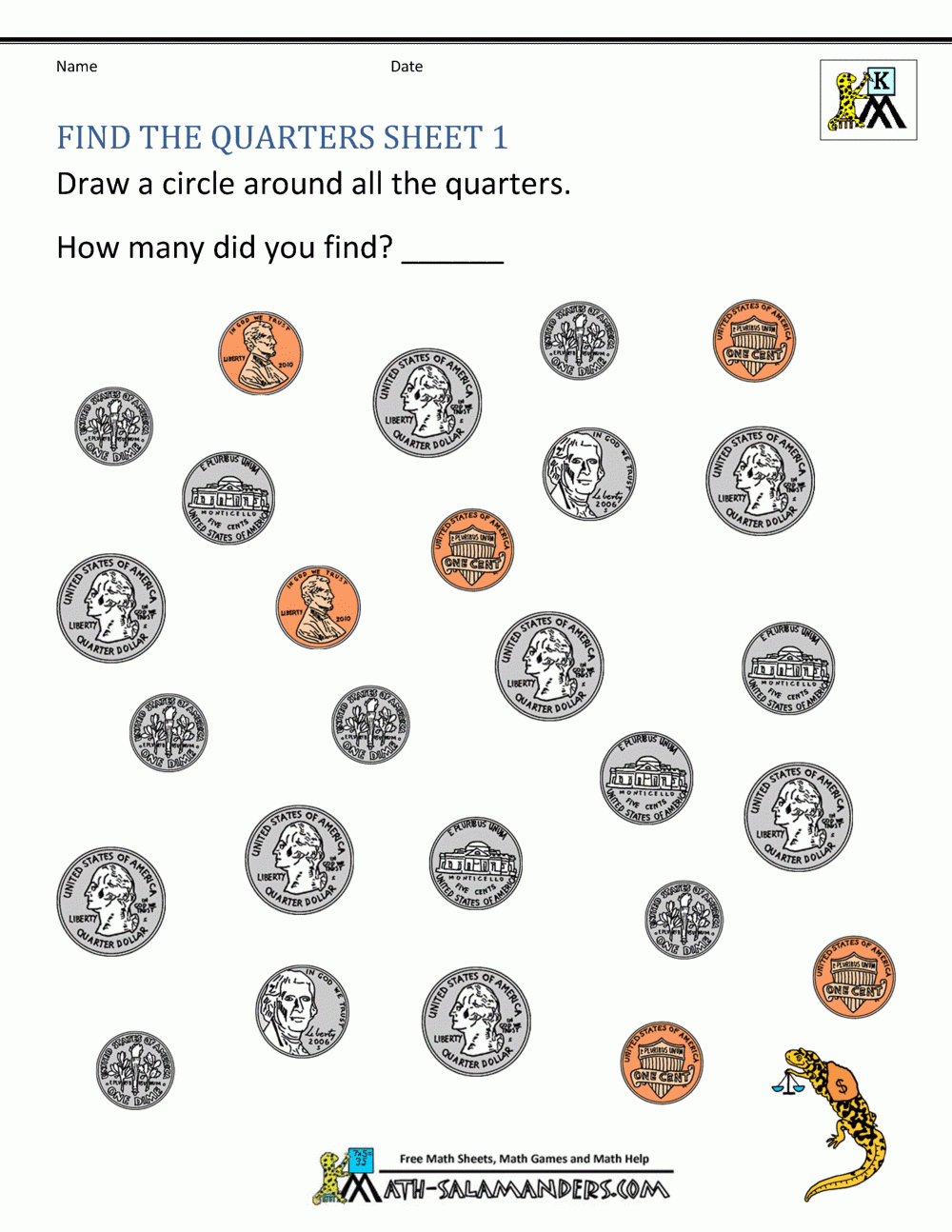 Counting Money Worksheets For Kindergarteners Online SplashLearn 