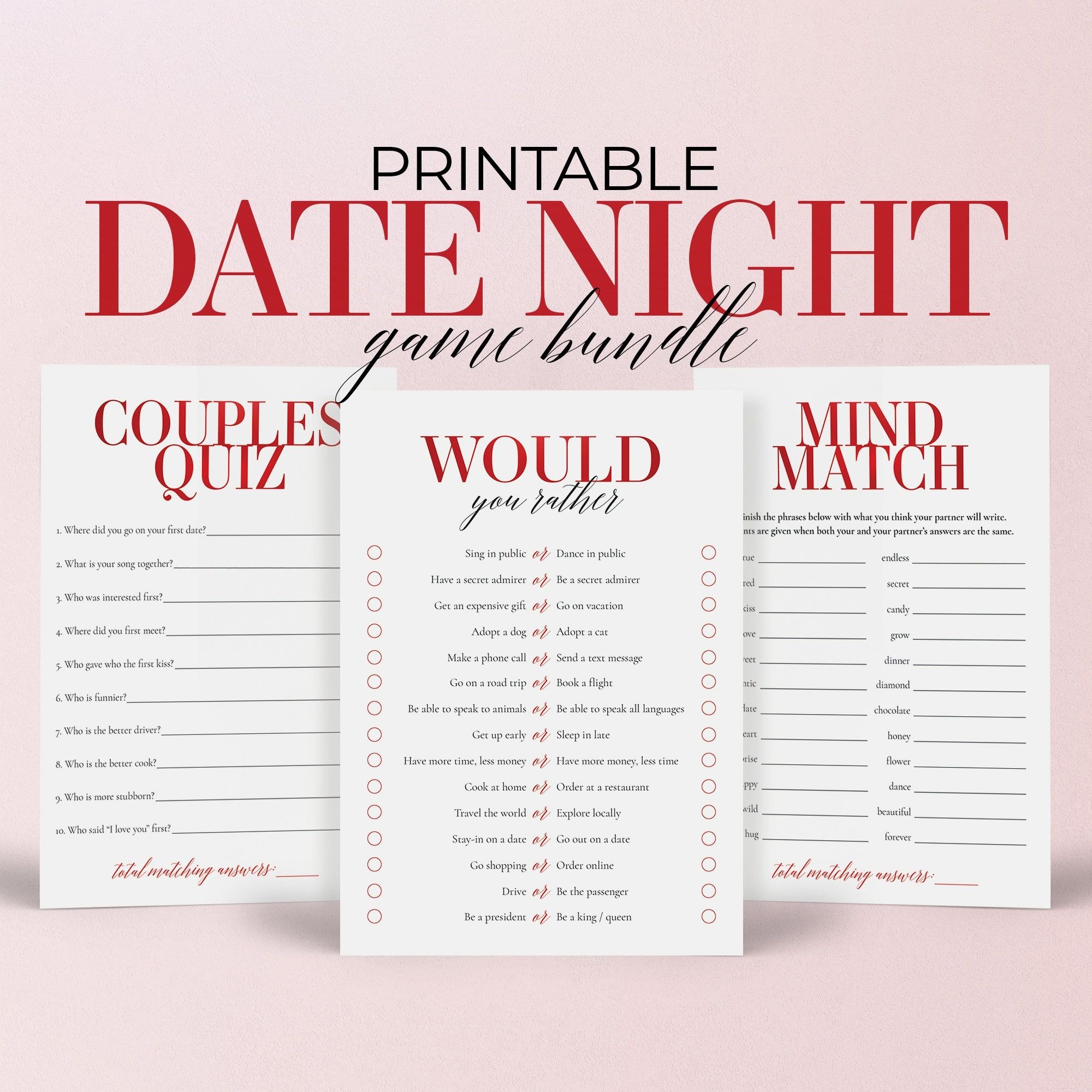 Couples Games Printable Date Night Games For Adults Couples Quiz 
