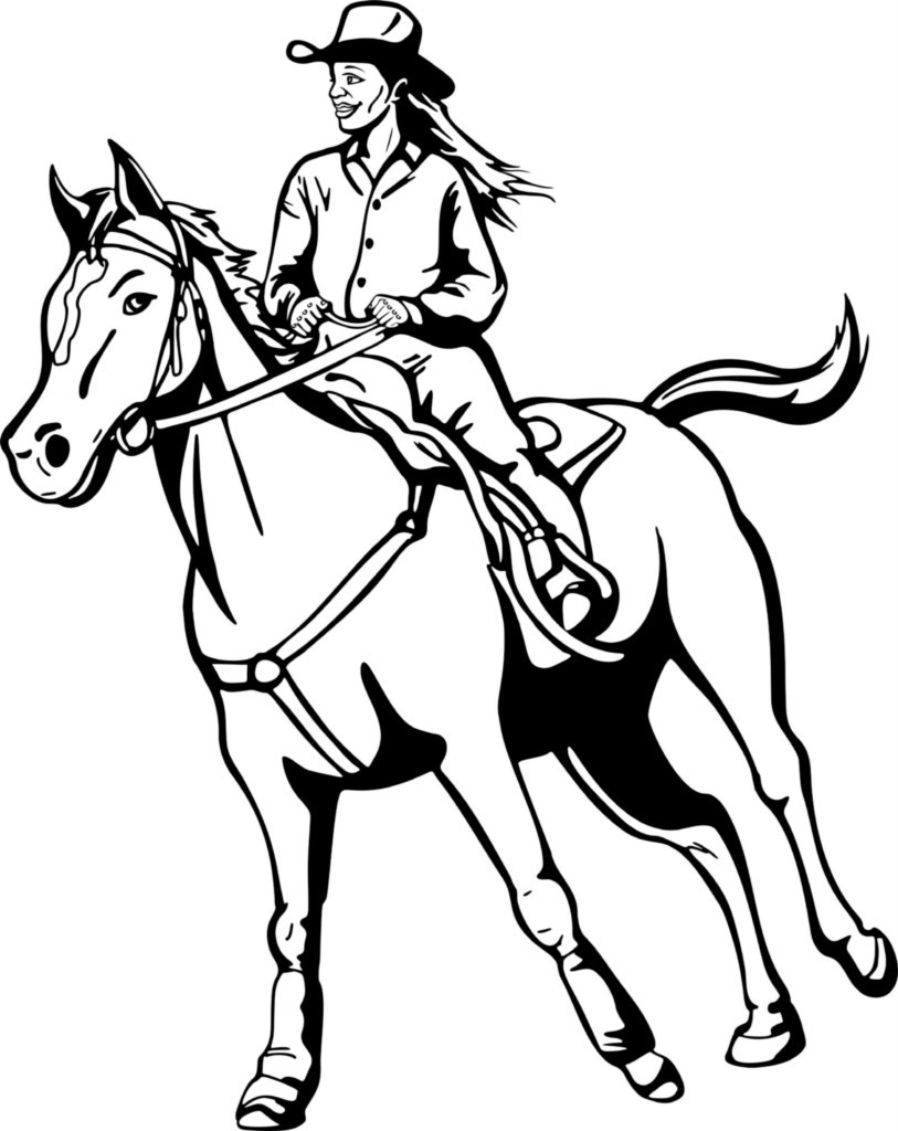 Cowboy And Cowgirl Coloring Pages Coloring Walls