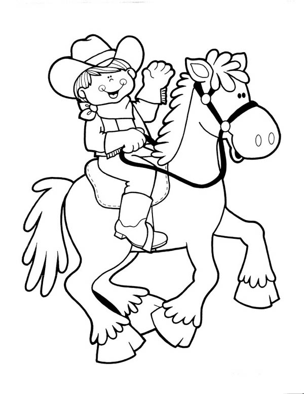 Cowboy Cowgirl Coloring Pages At GetColorings Free Printable 