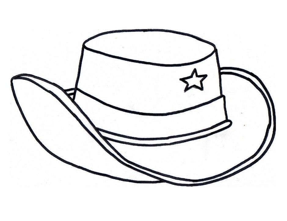 Cowboy Hat Coloring Page Coloring Home