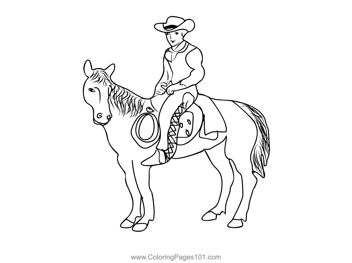free coloring pages cowboy