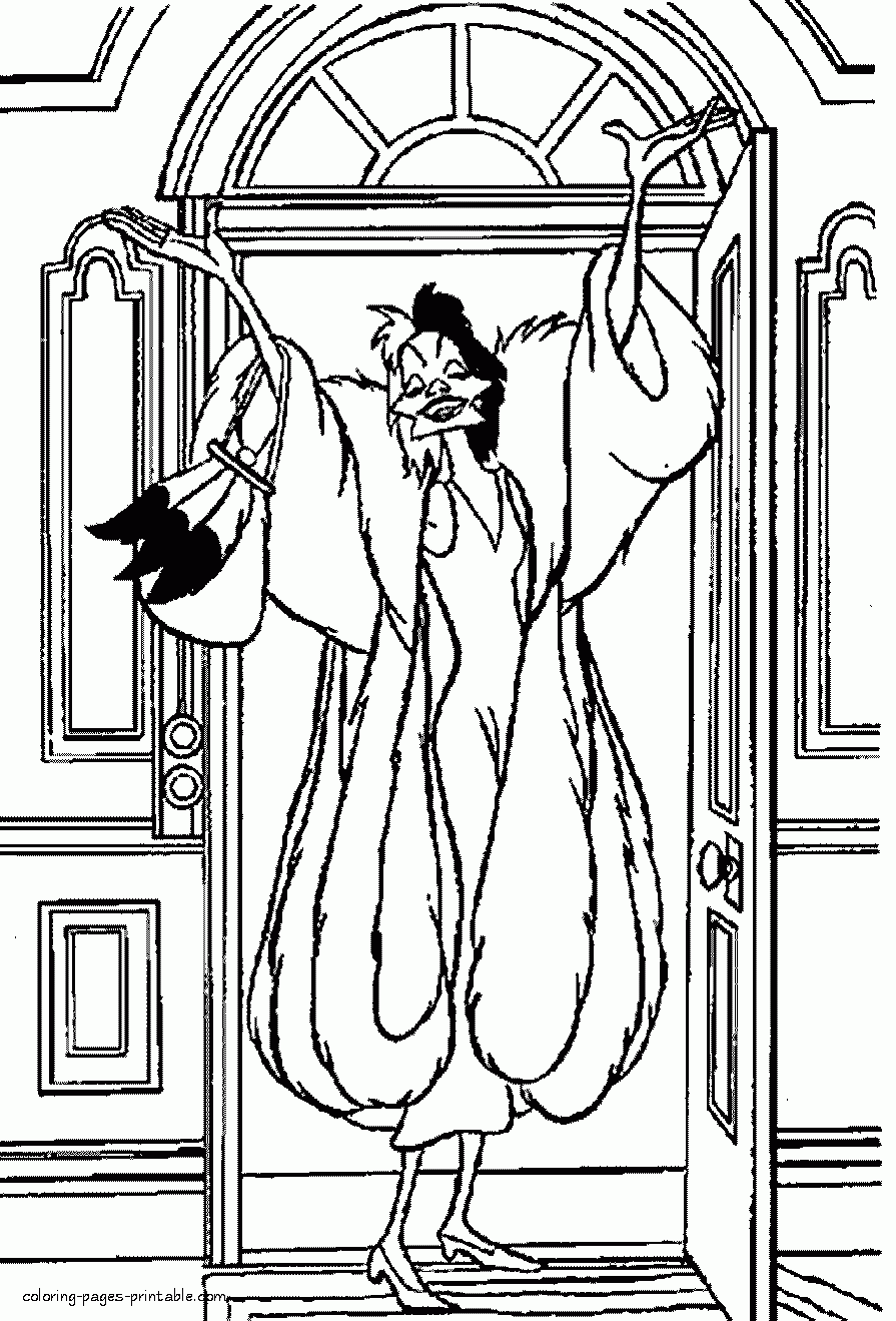 Cruella De Vil Coloring Page COLORING PAGES PRINTABLE COM