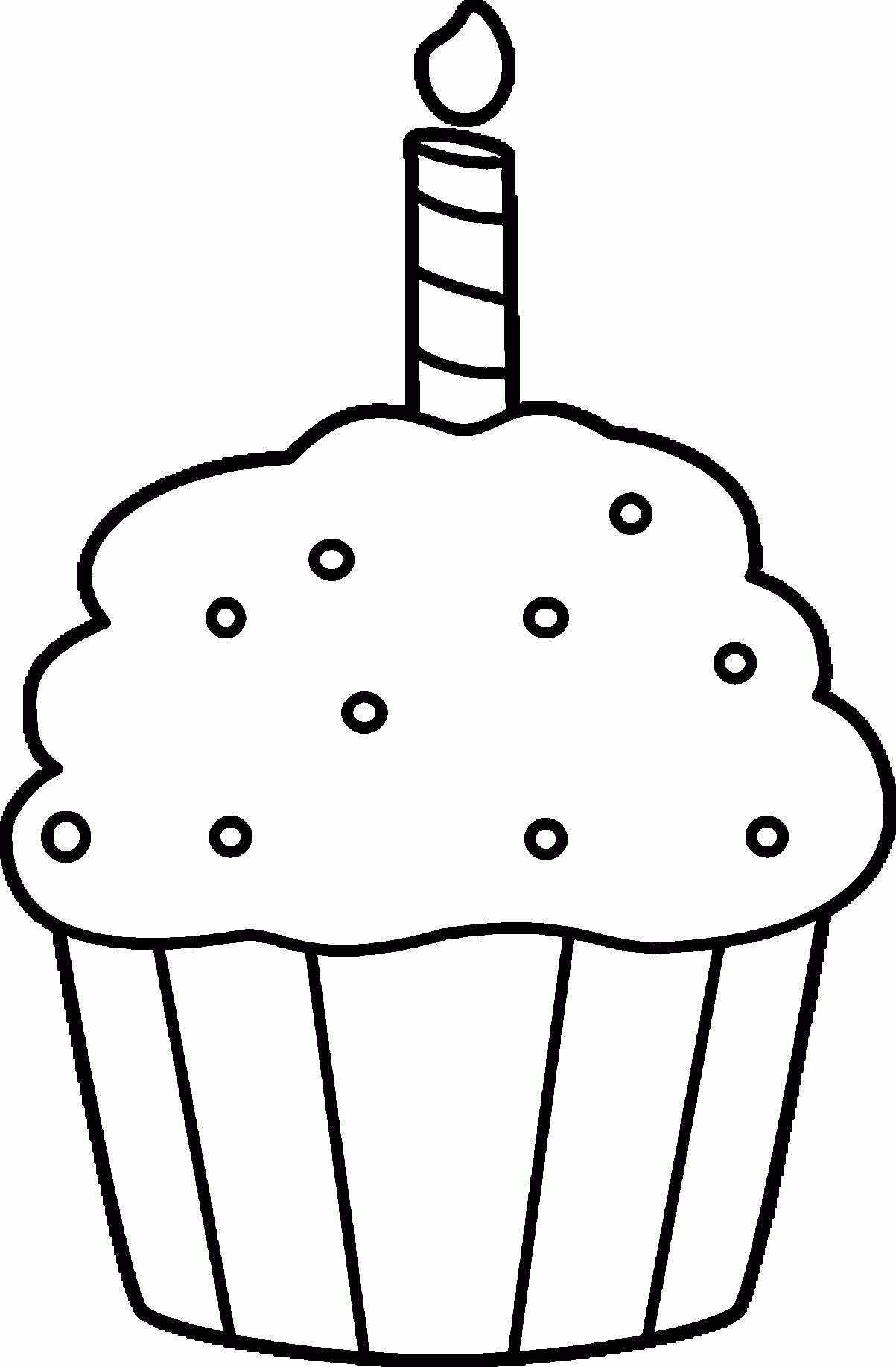cupcake free coloring page