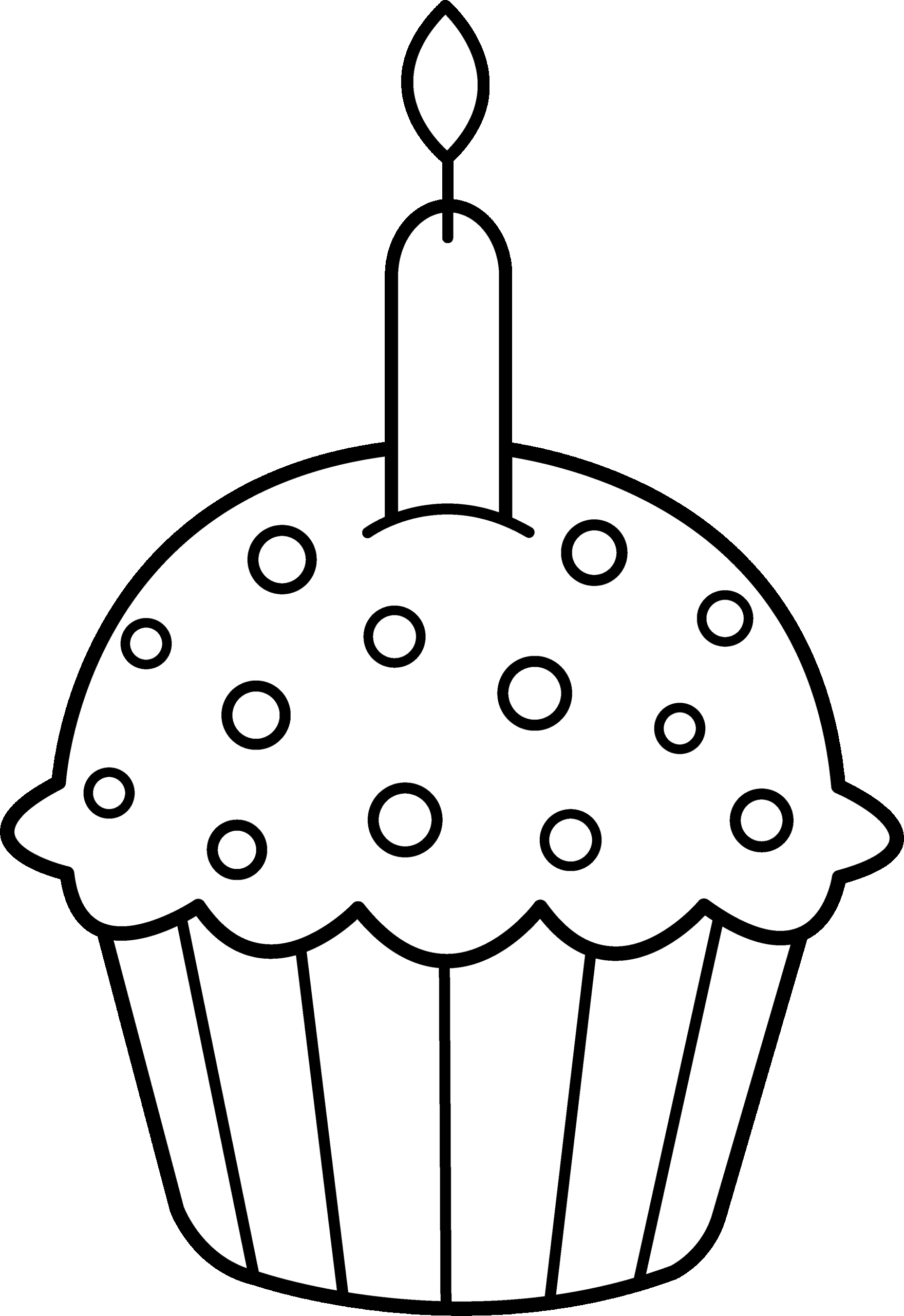 Cupcake Coloring Pages Free Coloring Home