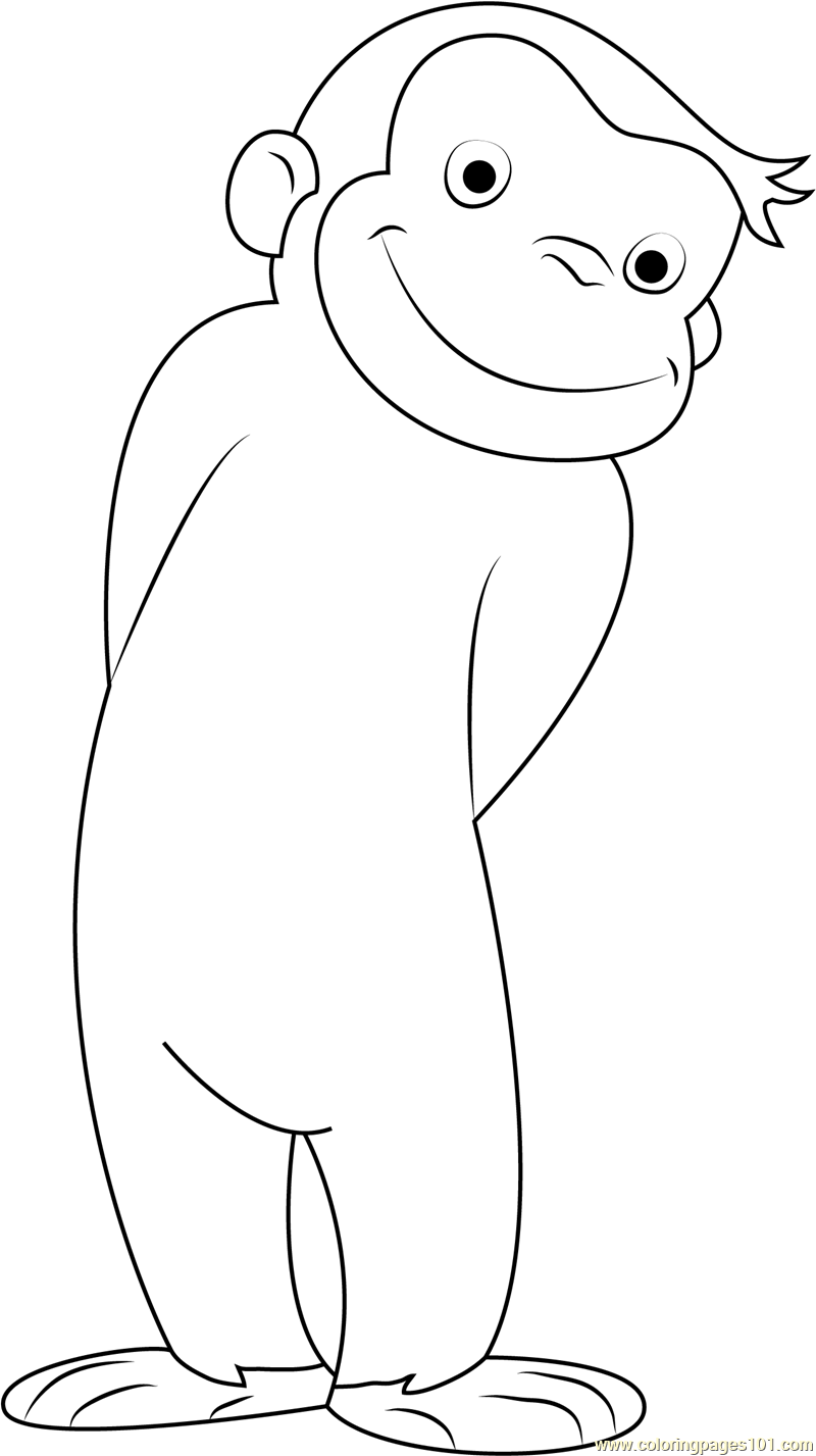 Curious George Coloring Page