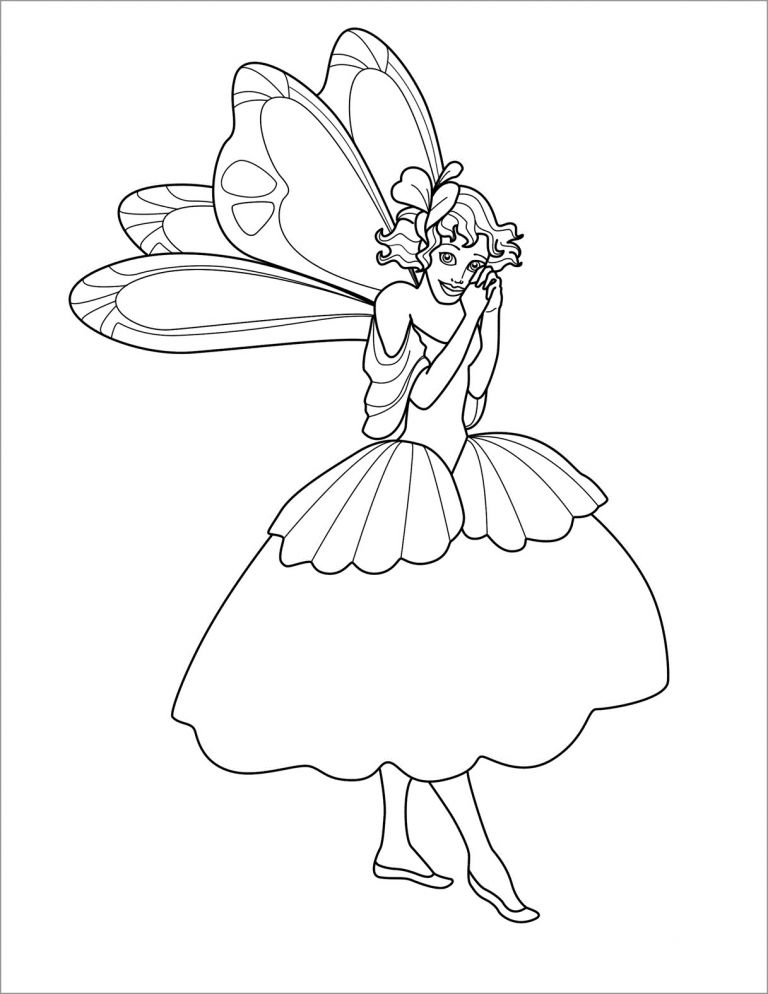 Cute Baby Fairy Coloring Page ColoringBay