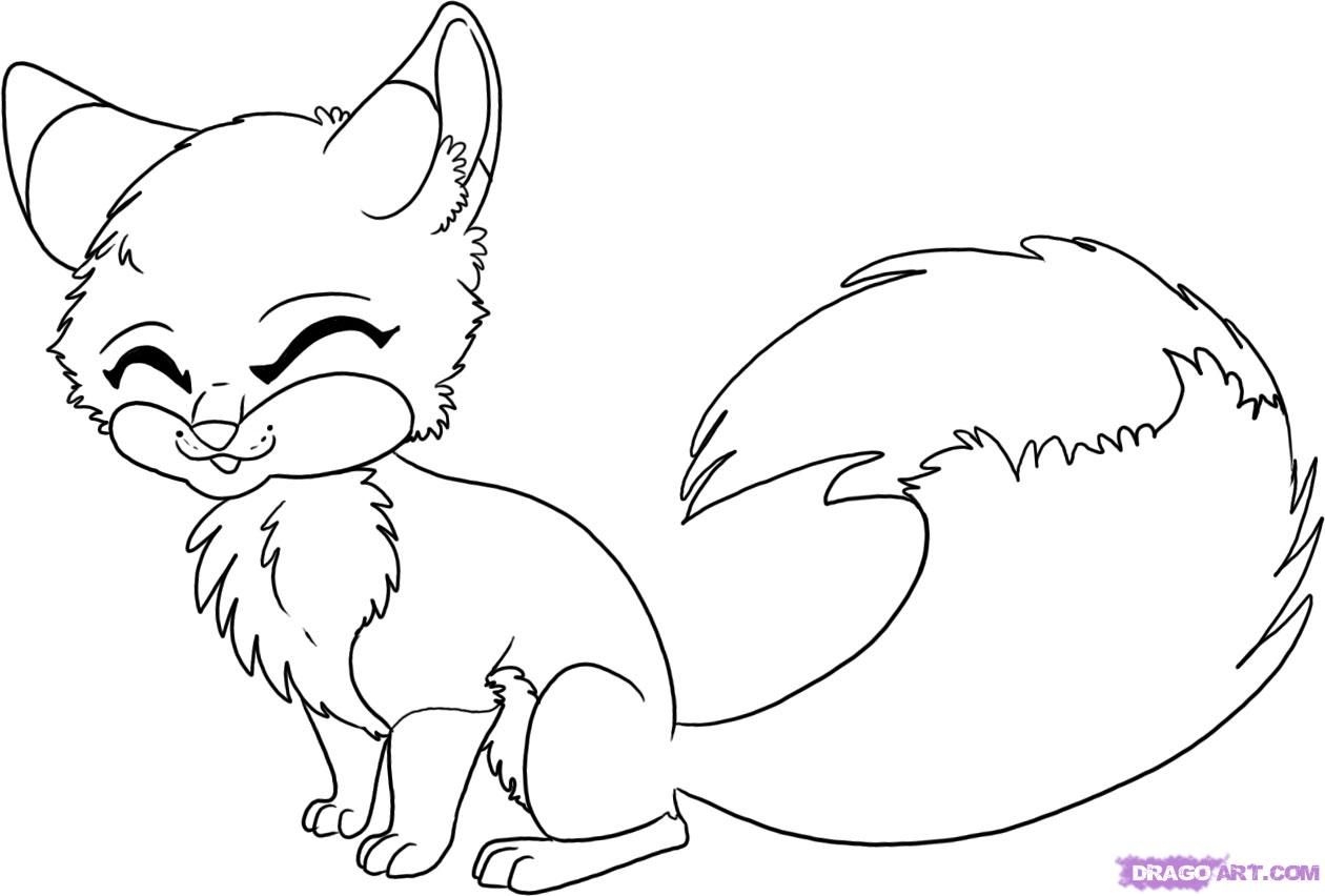 Cute Baby Fox Coloring Pages Coloring Home