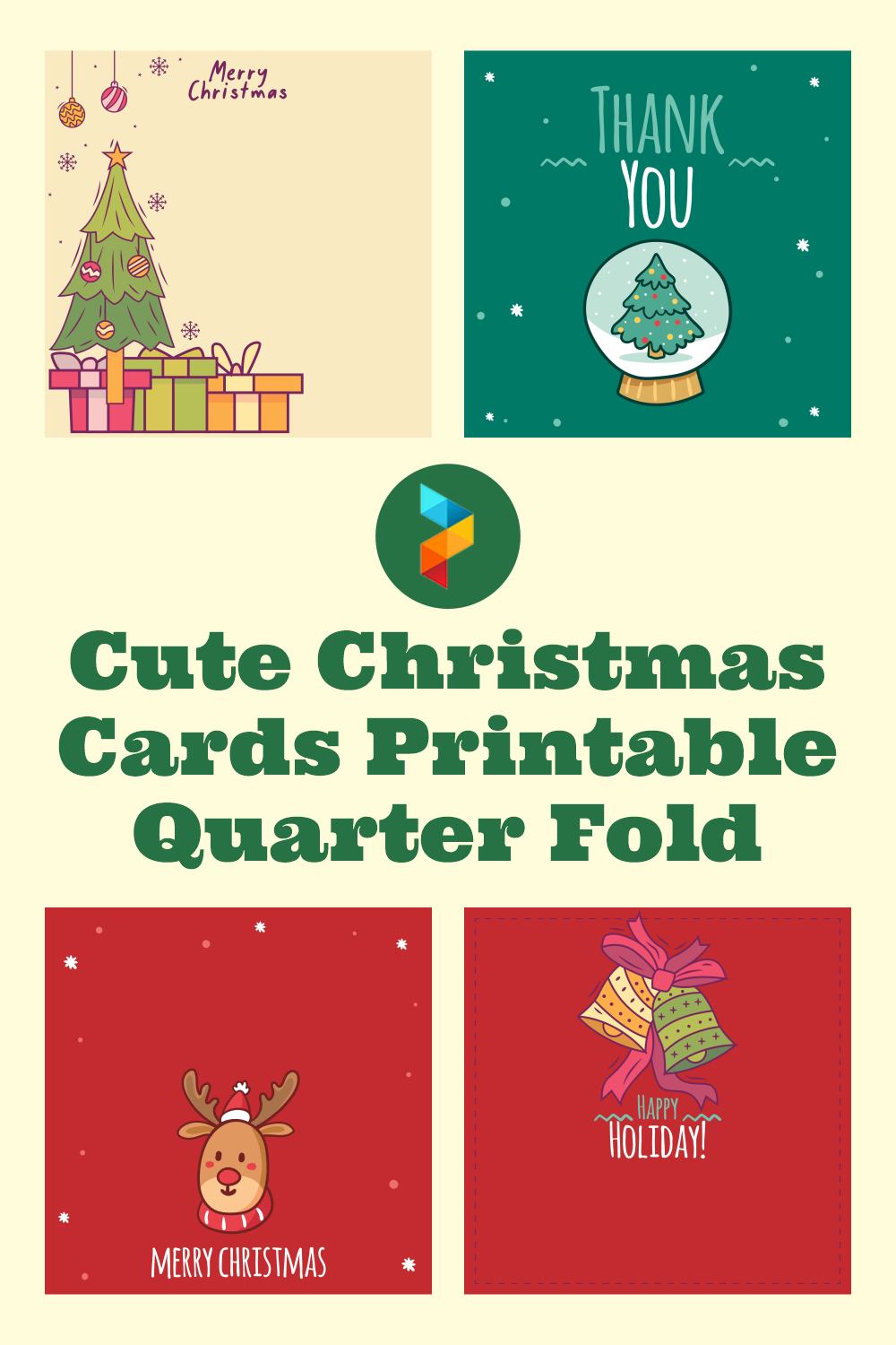a printable card you fold twice