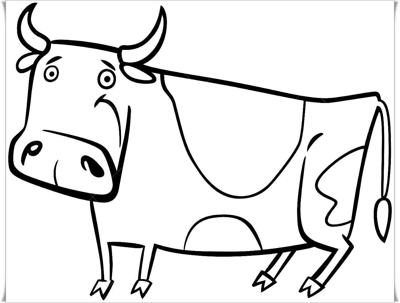 Cute Cow Coloring Pages