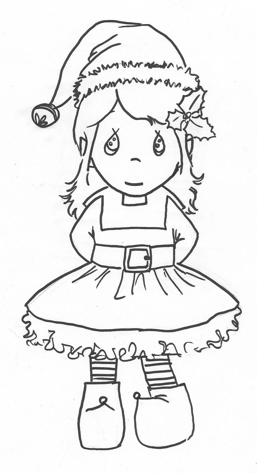 Cute Elf Coloring Pages Coloring Home