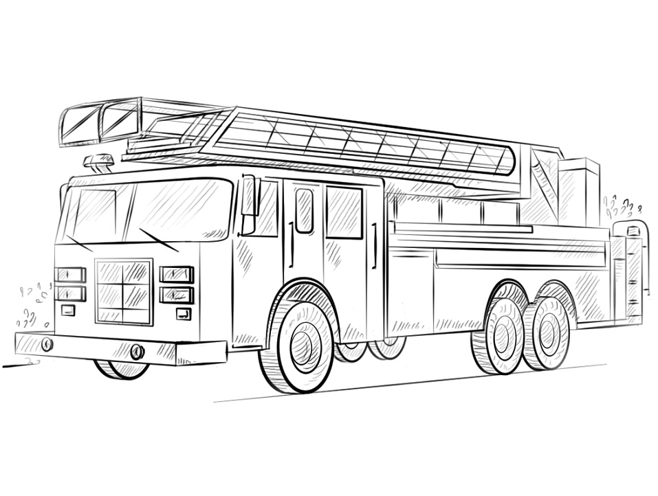 Fire Truck Coloring Pages
