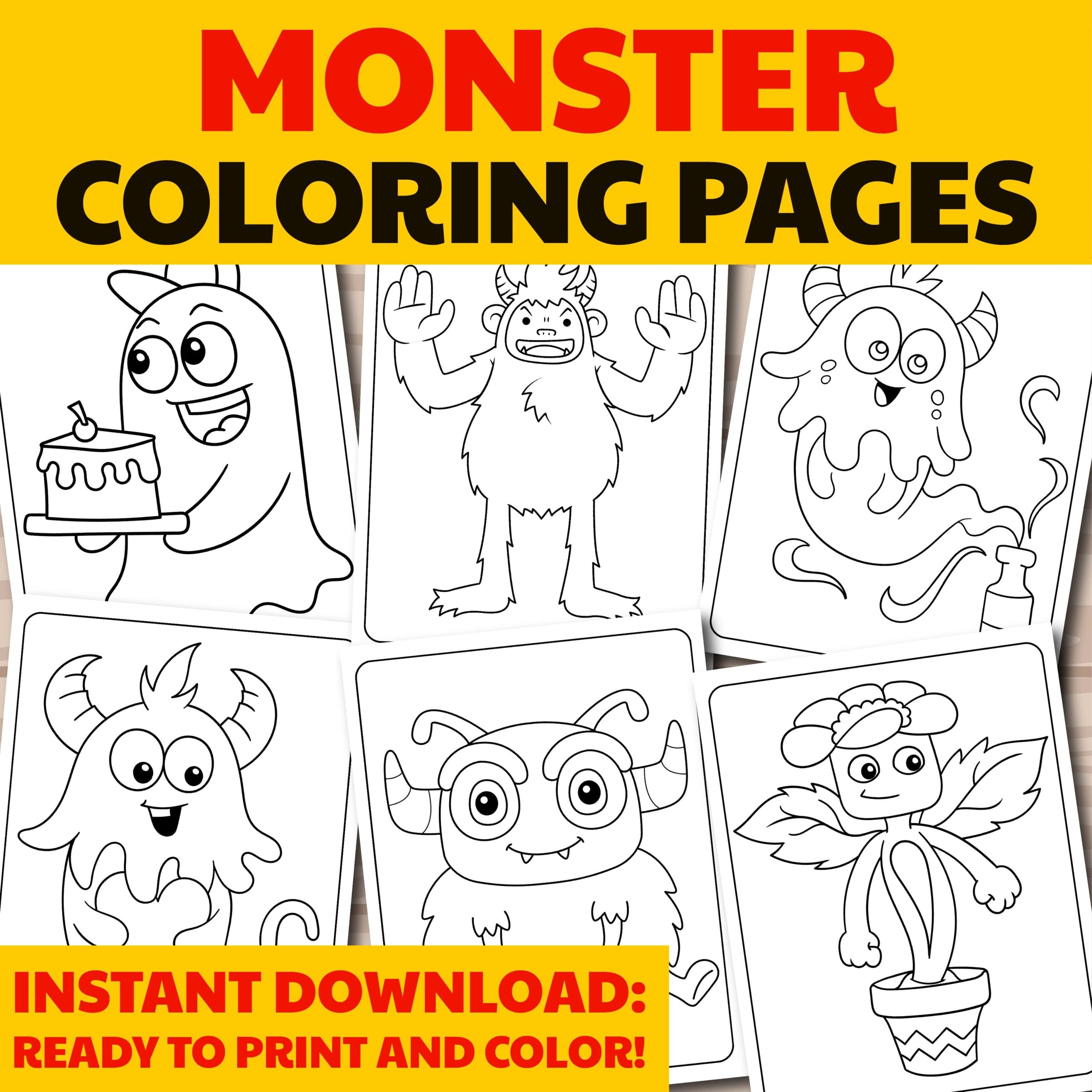 Cute Monster Coloring Pages