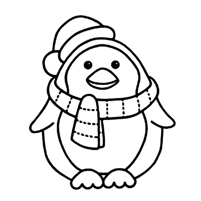 penguin coloring pages free