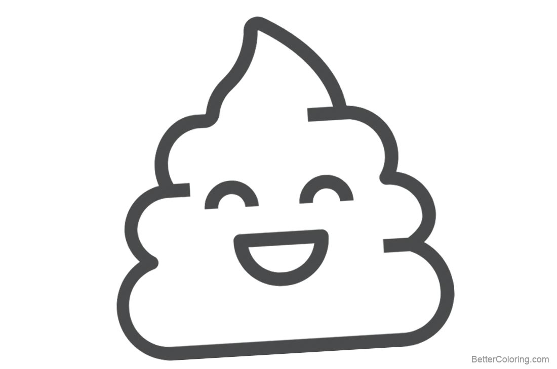 Emoji Poop Coloring Pages