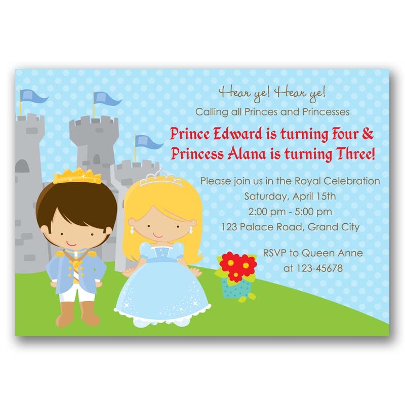 Cute Prince And Princess Invitation CallaChic
