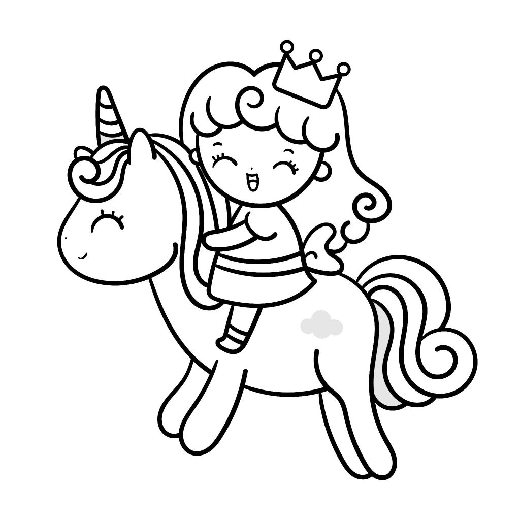 Cute Princess Coloring Pages Coloring Home