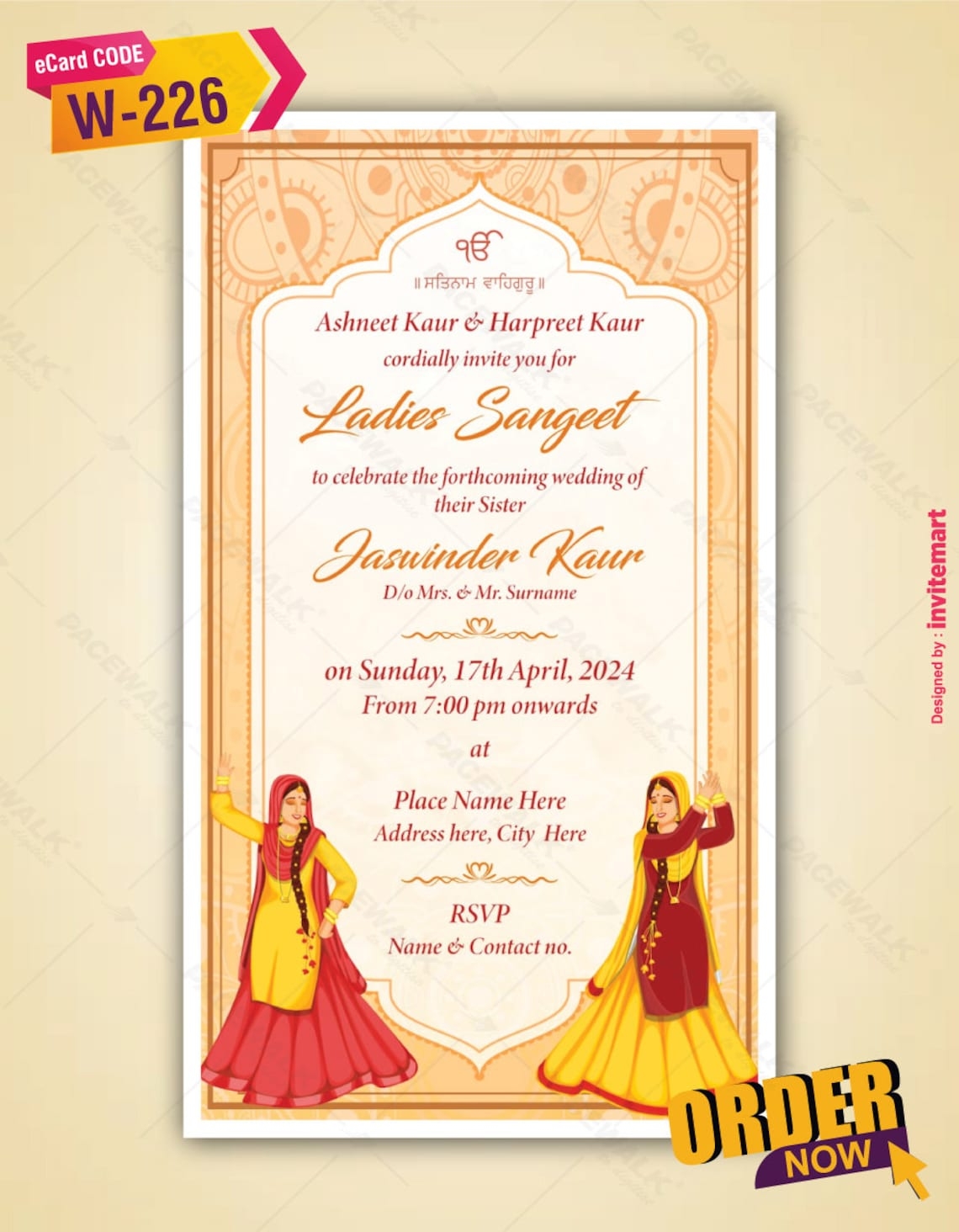 sangeet wedding invitation templates