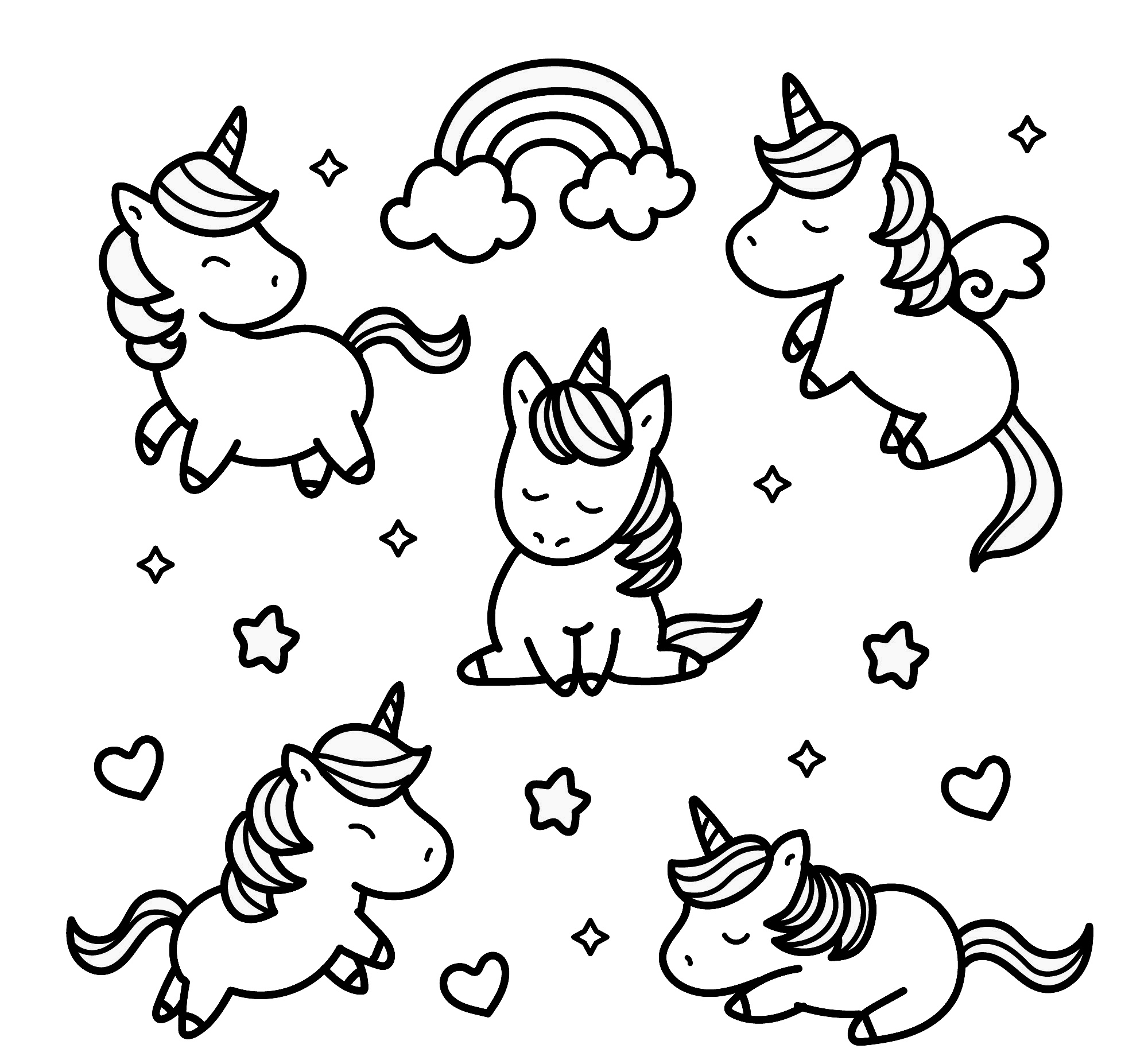 Cute Unicorn Coloring Page Free Printable Coloring Pages Cute Unicorn 