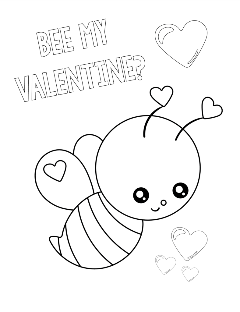 free color pages valentines