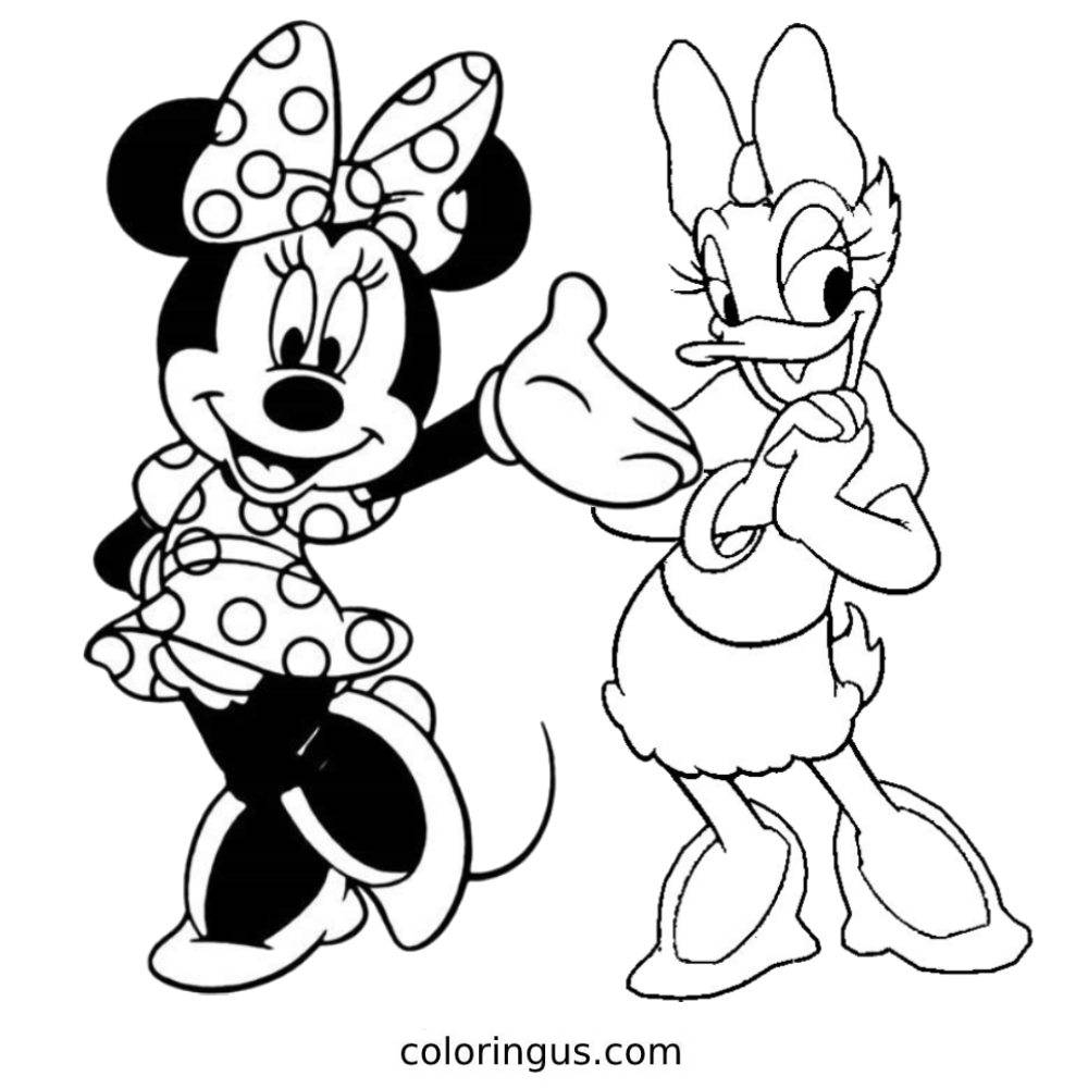 Daisy Duck Coloring Pages Free Printable PDF 