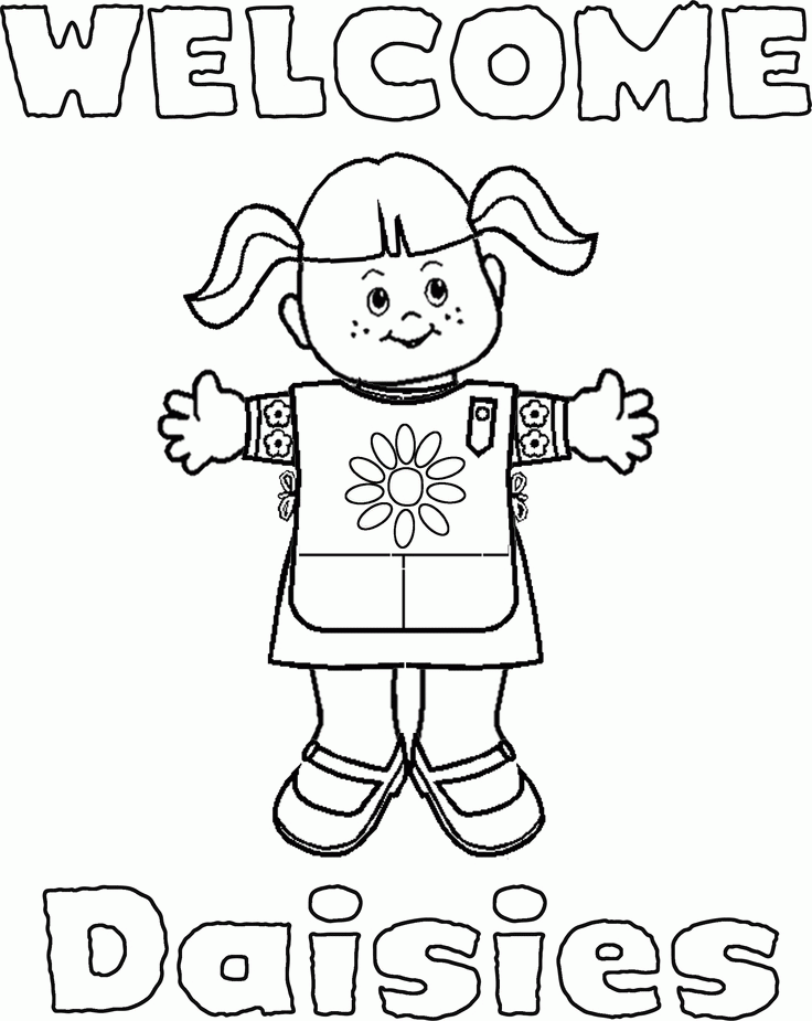 Daisy Girl Scouts Coloring Pages Free Coloring Home