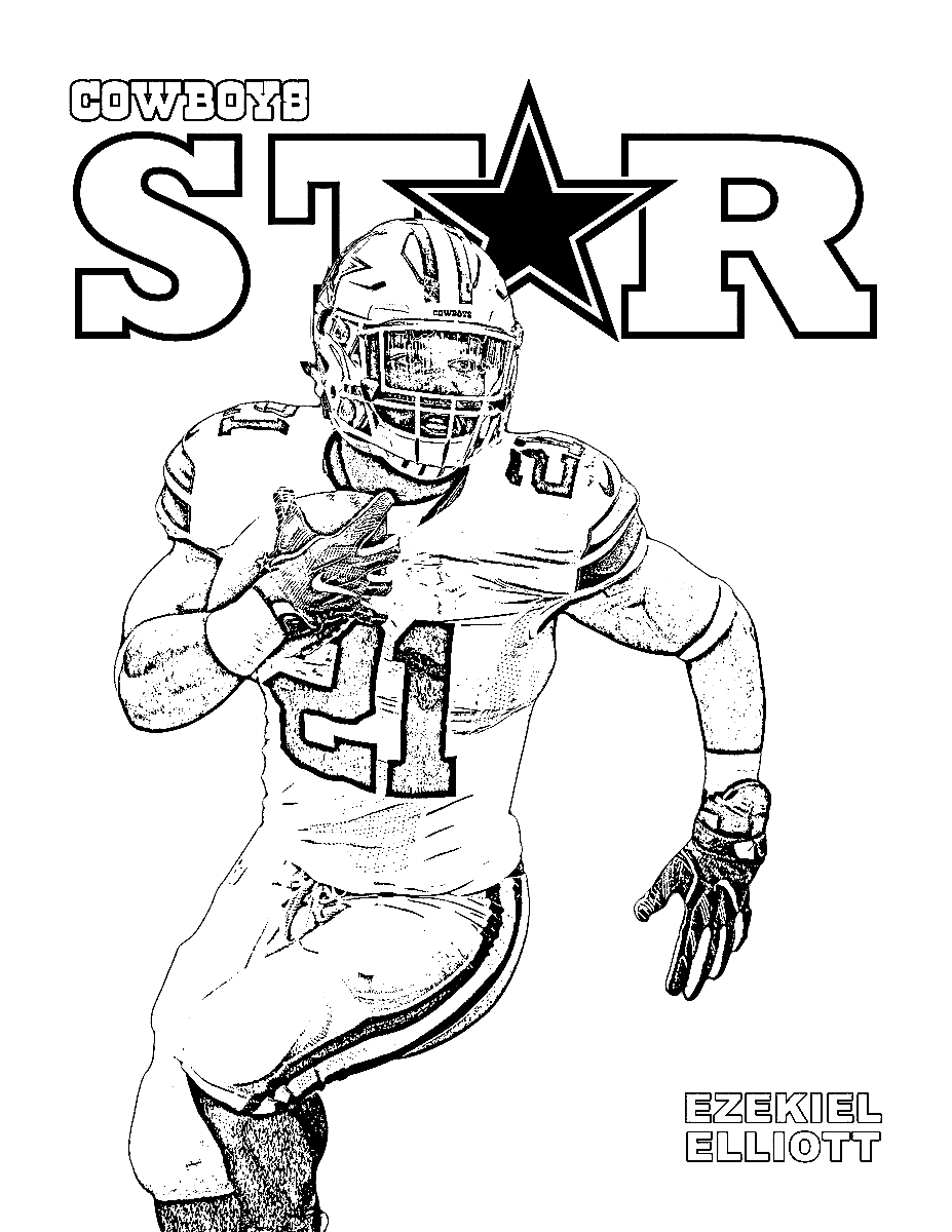 Dallas Cowboys Football Coloring Pages Coloring Home