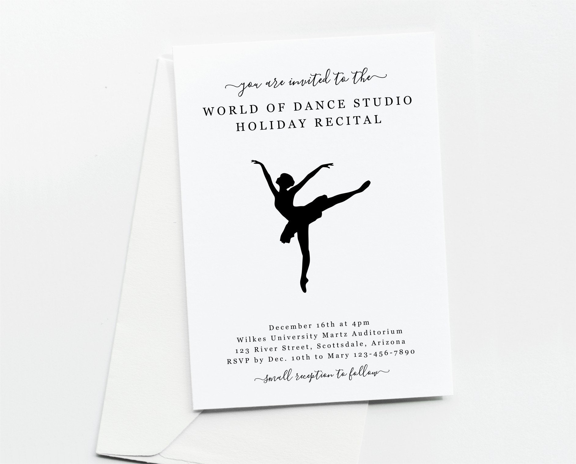 recital invitation template free