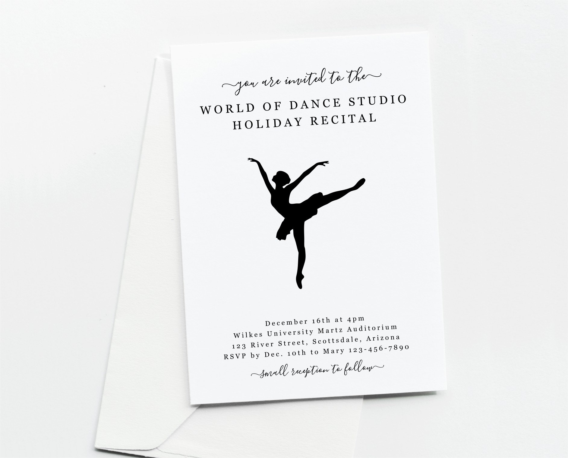 recital invitation template