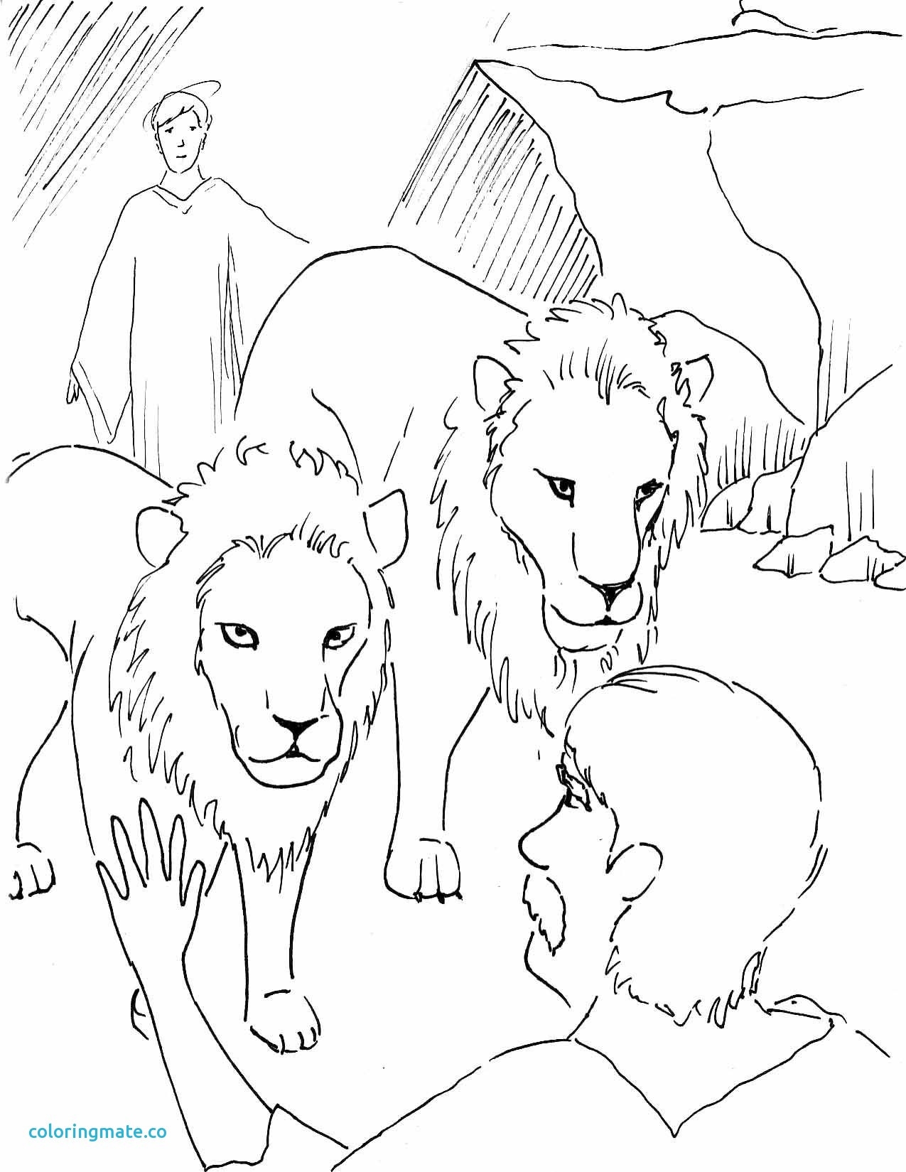 Daniel In The Lions Den Coloring Page