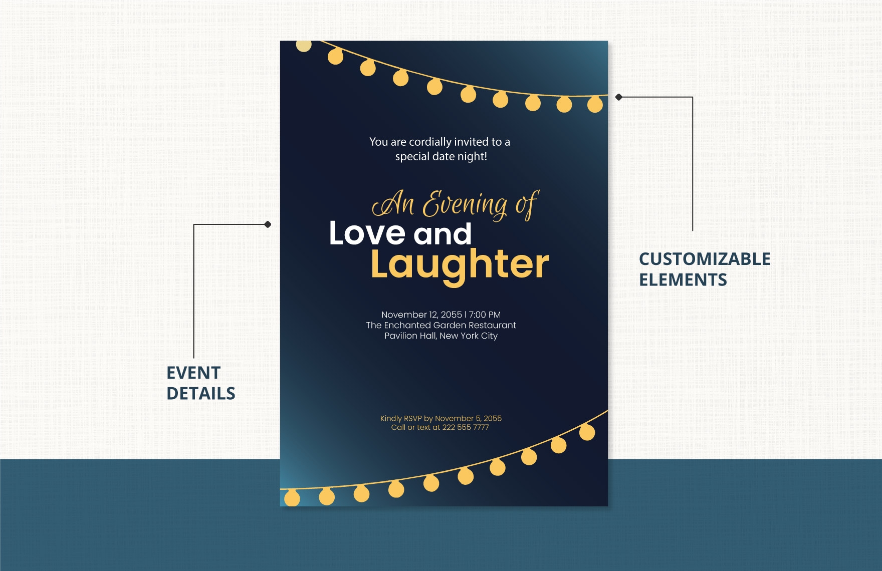 romantic date night invitation template