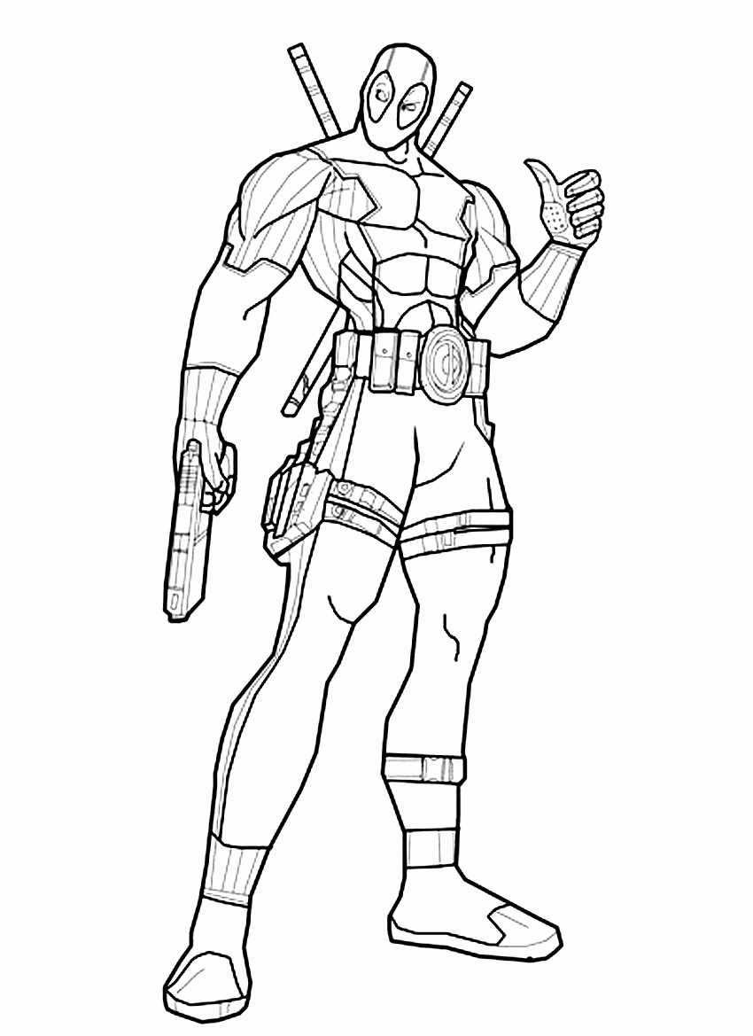 Deadpool Coloring Pages Coloring Home