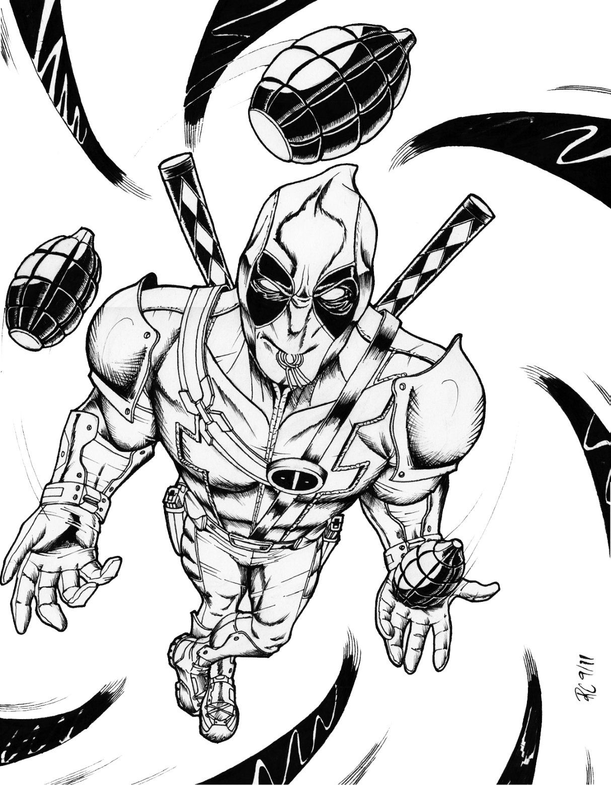 Deadpool Coloring Pages Printable Coloring Home