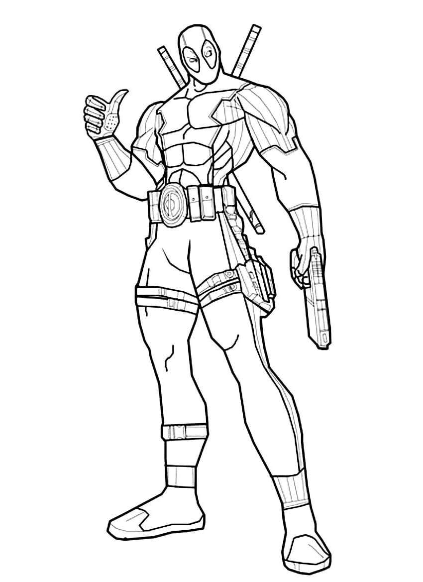 Deadpool Deadpool Kids Coloring Pages