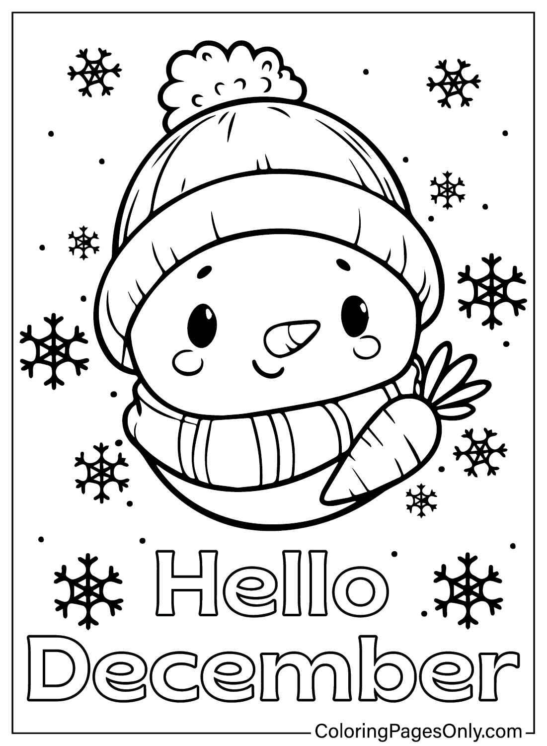 December Coloring Page Free Free Printable Coloring Pages