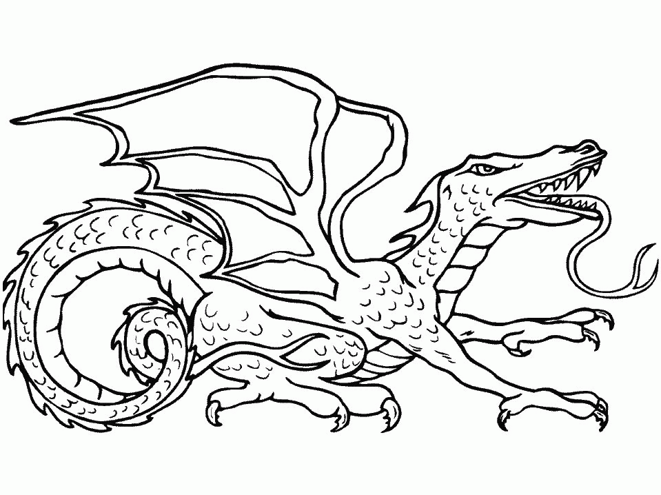Detailed Dragon Coloring Pages Coloring Home
